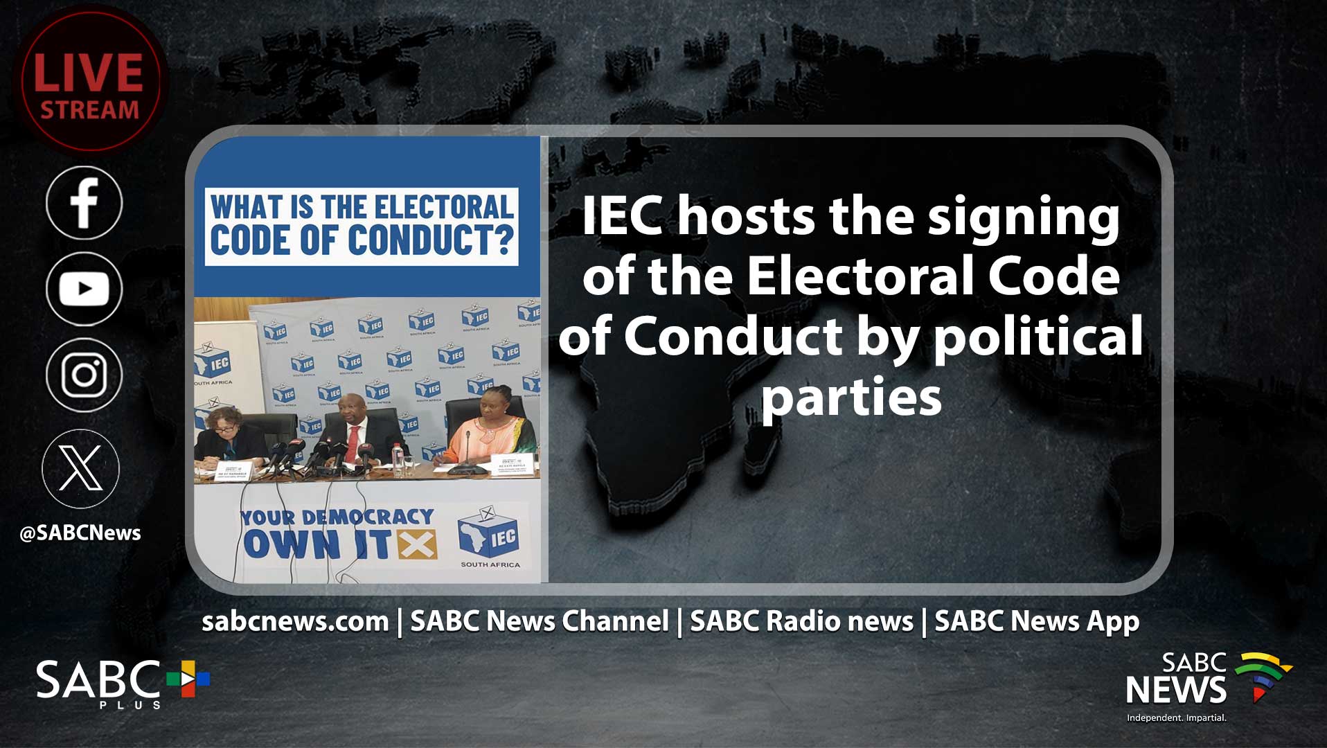 LIVE: Political parties sign the Electoral Code of Conduct